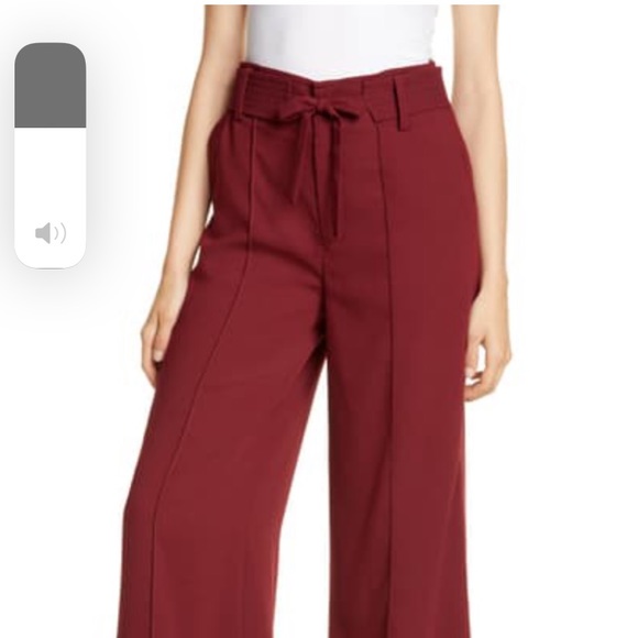 Joie djuna wide leg cropped pants in garnet - Picture 2 of 4